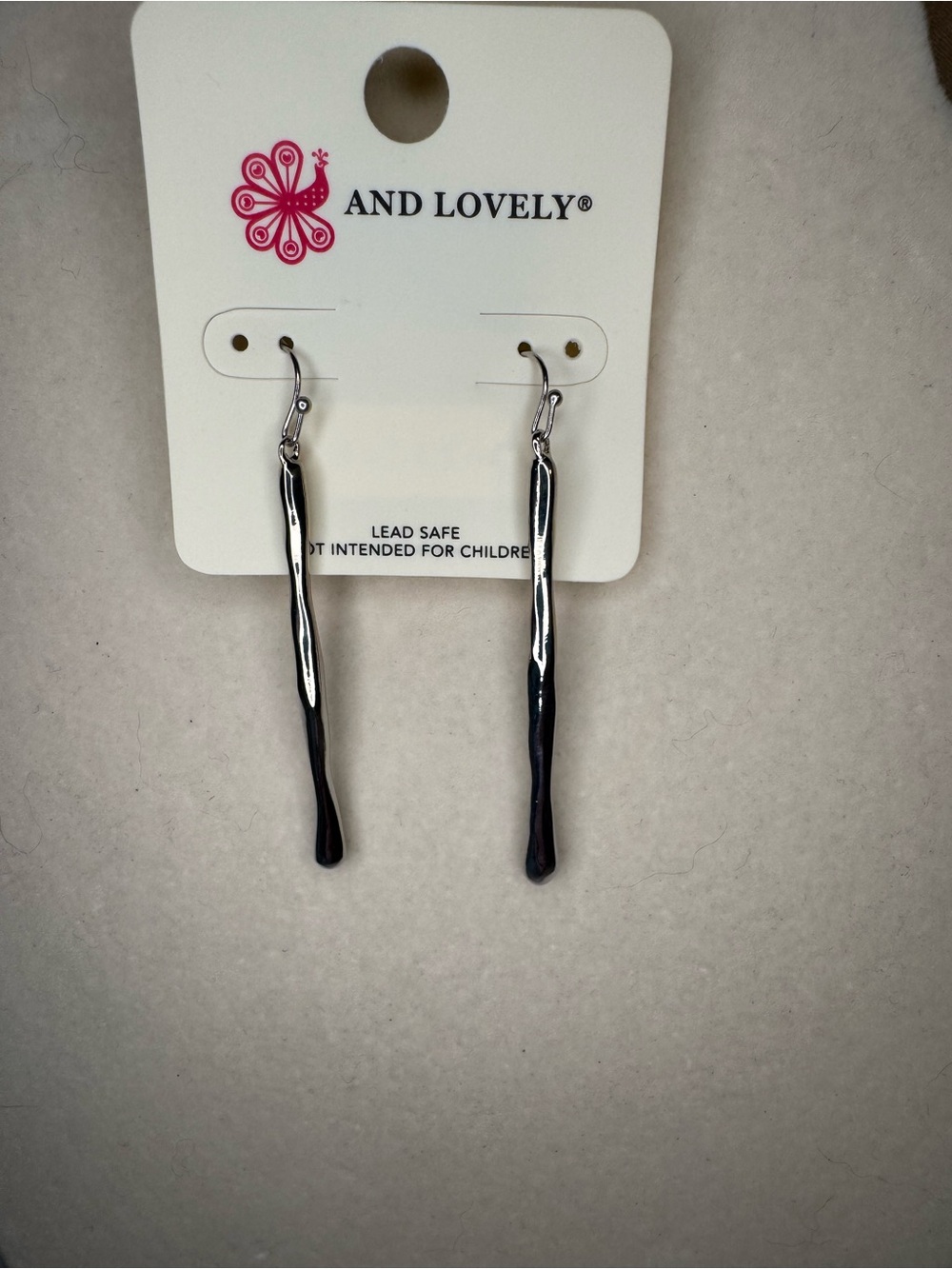 New And Lovely Silver Long Twisted Dangle Drop Earrings